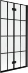 Mexen Mist paravan de duș cu 2 uși batante dreapta 90 x 150 cm, grilaj negru, negru - 8A9-090-002-70-77-P (8A9-090-002-70-77-P)