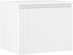 Mexen Rivel dulap de baie pentru lavoar de 60 cm cu blat, 1 sertar, cu structură canelată, alb mat - 91A20-06047-1-BFC01 (91A20-06047-1-BFC01)