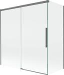 Mexen Rox paravan de duș glisant cu 2 panouri 150 + 70 x 150 cm, transparent, metal pistol - 8C9-150-070-95-00 (8C9-150-070-95-00)