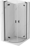 Mexen Mist L cabină de duș semirotundă basculantă 100 x 100 cm, transparent, neagră - 8A33L-100-100-70-00 (8A33L-100-100-70-00)