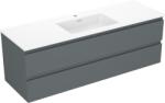 Mexen Orio dulap baie 140 cm cu lavoar Otis, 2 sertare, grafit mat/alb mat - 91A10-14047-2-BFF66-W18M01 (91A10-14047-2-BFF66-W18M01)
