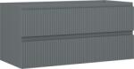 Mexen Rivel dulap de baie pentru lavoar 100 cm, 2 sertare, canelat, grafit mat - 91A20-10047-2-BFF66 (91A20-10047-2-BFF66)