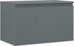 Mexen Rivel dulap baie sub chiuvetă 80 cm cu blat, 1 sertar, riflat, grafit mat - 91A20-08047-1-BFC66 (91A20-08047-1-BFC66)