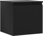 Mexen Rivel dulap baie sub lavoar 50 cm cu blat, 1 sertar, canelat, negru mat - 91A20-05047-1-BFC71 (91A20-05047-1-BFC71)