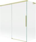 Mexen Rox L paravan de cadă cu 2 uși glisante 150 + 70 x 150 cm, transparent, auriu periat - 8C9L-150-070-55-00 (8C9L-150-070-55-00)