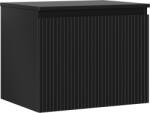 Mexen Rivel dulap baie de 60 cm cu blat, 1 sertar, cu fațetare, negru mat - 91A20-06047-1-BFC71 (91A20-06047-1-BFC71)