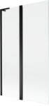 Mexen Mist L paravan de baie 2-canate 110 x 150 cm, transparent, negru - 8A9L-110-011-70-00 (8A9L-110-011-70-00)