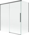 Mexen Rox paravan de cadă cu 2 aripi culisante 140 + 70 x 150 cm, transparent, metal pistol - 8C9-140-070-95-00 (8C9-140-070-95-00)