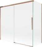 Mexen Rox paravan de cadă cu 2 aripi culisante 170 + 70 x 150 cm, transparent, aur roz - 8C9-170-070-60-00 (8C9-170-070-60-00)