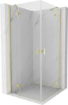 Mexen Mist-H Duo cabină de duș pivotantă 105 x 105 cm, transparentă, aurie periată - 8A5-105L-105P-55-00 (8A5-105L-105P-55-00)