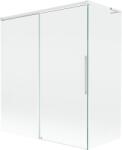 Mexen Rox L paravan cadă cu 2 uși glisante 140 + 70 x 150 cm, transparent, alb - 8C9L-140-070-20-00 (8C9L-140-070-20-00)