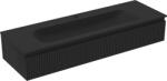Mexen Rivel dulap de baie 140 cm cu lavoar Vela, 1 sertar, canelat, negru mat - 91A20-14023-1-BF71-W23M71 (91A20-14023-1-BF71-W23M71)