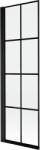 Mexen Mist perete despărțitor pentru cadă cu un panou, stânga, 60 x 150 cm, grilaj negru, negru - 8A9-060-001-70-77-L (8A9-060-001-70-77-L)