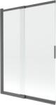 Mexen Fox paravan de duș cu 2 uși glisante 120 x 150 cm, transparent, gri armat periat - 891-120-002-66-00 (891-120-002-66-00)