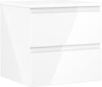 Mexen Orio dulap baie sub chiuvetă 50 cm cu blat, 2 sertare, alb lucios - 91A10-05047-2-BFFC00 (91A10-05047-2-BFFC00)