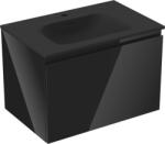 Mexen Orio dulap baie 70 cm cu lavoar Vela, 1 sertar, negru lucios/negru mat - 91A10-07047-1-BF70-W23M71 (91A10-07047-1-BF70-W23M71)