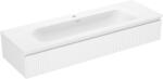 Mexen Rivel dulap baie 140 cm cu lavoar Vela, 1 sertar, canelat, alb mat - 91A20-14023-1-BF01-W23M01 (91A20-14023-1-BF01-W23M01)