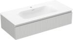 Mexen Rivel dulap baie 100 cm cu lavoar Vela, 1 sertar, canelat, gri mat/alb mat - 91A20-10023-1-BF62-W23M01 (91A20-10023-1-BF62-W23M01)