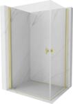 Mexen Mist-B Duo cabină de duș cu uși pivotante 100 x 90 cm, transparent, auriu periat - 8A2-100-090-55-00 (8A2-100-090-55-00)