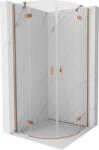 Mexen Mist cabină de duș semicirculară pivotantă 100 x 100 cm, transparent, cupru periat - 8A33-100-100-65-00 (8A33-100-100-65-00)