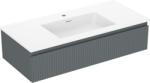 Mexen Rivel dulap baie 100 cm cu lavoar Otis, 1 sertar, canelat, grafit mat/alb mat - 91A20-10023-1-BF66-W18M01 (91A20-10023-1-BF66-W18M01)