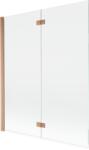 Mexen Mist paravan pentru cadă cu 2 uși, stânga 140 x 150 cm, transparent, cupru periat - 8A9-140-002-65-00-L (8A9-140-002-65-00-L)