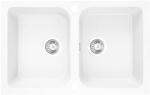 Laveo SBC_6208 - LAVEO Celia 85 kétmedencés gránit mosogató 850X480 fehér dugókiemelővel (SBC_6208)