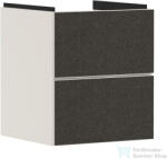 Hansgrohe XEVOLOS E 48x47, 5 cm-es 2 fiókos fali szekrény mosdó nélkül, matt homok/textil sötétszürke 54173660 (54173660)