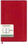 Moleskine Határidőnapló 2025/26 18 hónap, heti, puha borítású, skarlát piros (L)