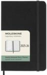 Moleskine Határidőnapló 2025/26 18 hónap, heti, kemény borítású, fekete (P)
