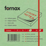 Fornax Jegyzettömb öntapadó, 75x75mm, 80lap, Fornax neon zöld (05565433) - officefirst
