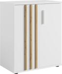 Mobikon Comoda DTD alb stejar artisan Tolis 60x35x73 cm (0000404990) Comoda