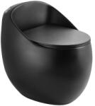 Anahita Construction Vas WC stativ cu rezervor încorporat și capac Soft Close, 64 x 49 x 60 cm, negru mat, Art, Anahita (WC2060MB)