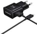 Samsung EP-TA200EBE USB-A 15W fali töltő EP-DR140ABE USB-A - USB-C kábellel (OOB Bulk - csere csomagolás) - fekete