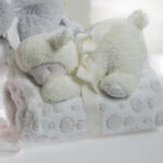 Gamberritos wellsoft takaró 80x110cm plüss játékkal bárány fehér 10899 - manopalota