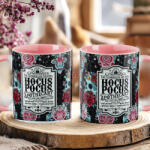 Deconline Customs Halloween mintás bögre "Hocus Pocus" rózsaszín (DO126133-PINK-MUG)