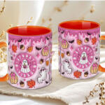 Deconline Customs Őszi mintás bögre 3D pufi hatású "Spooky vibes" Narancs (DO126121-ORANGE-MUG)