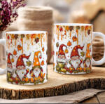 Deconline Customs Őszi mintás bögre 3D pufi hatású "Őszi törpék" kerámia (DO126127-MUG)