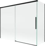Mexen Rox двукрила разтегаема вана за баня 190 + 80 x 150 см, прозрачна, черна - 8C9-190-080-70-00 (8C9-190-080-70-00)