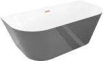 Mexen Oval Slim самостоятелна вана близо до стената 170 x 80 см, бяла/сива, (52661708062-65)