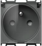 TEM Modul Priza st. francez KS+capac 2P+E 16A 250V~ 2M antracit (TEM-VM41AT-U)