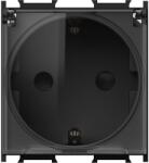TEM Modul Priza SCHUKO+capac 1P 16A ST IP20 negru (TEM-VM11BT-B)
