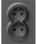 TEM Logiq Priza Dubla SCHUKO Slim 16A Antracit (TEM-VQ16ATF-U)