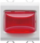 Gewiss Lampa semnalizare reliefata rosie 2 module 12V ac/dc / 230V ac Gewiss Chorus GW10633 (GW10633)