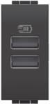 Legrand Incarcator usb 1 modul 2 usb tip A+A Bticino Living Light L4191AA (L4191AA)