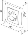 TEM Ekonomik Priza SCHUKO 1P 16A ST IP20 Maro (TEM-VE10CB-B)
