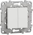 Schneider Electric Intrerupator dublu 10A cu suport fixare si gheare Schneider Noua Unica NU521118Z (NU521118Z)
