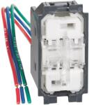 Legrand Intrerupator inversor cu doua chei 1-0-2 pentru hotel cu LED Bticino Living Now K4027H (K4027H)