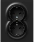TEM Logiq Priza Dubla SCHUKO Slim 16A Negru (TEM-VQ16BKF-U)