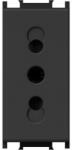 TEM Modul Priza S. Ita 1M 10A ST IP20 Negru (TEM-VM33SB-U)